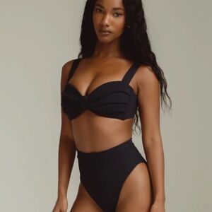 Montce Black Rib Hayden Bikini Top